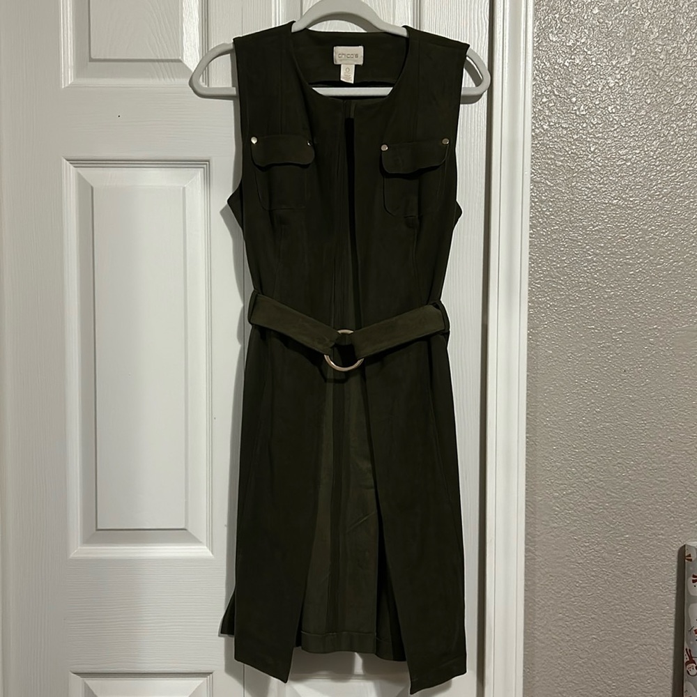 Chico’s Open Dress With Removable Belt Size 0P